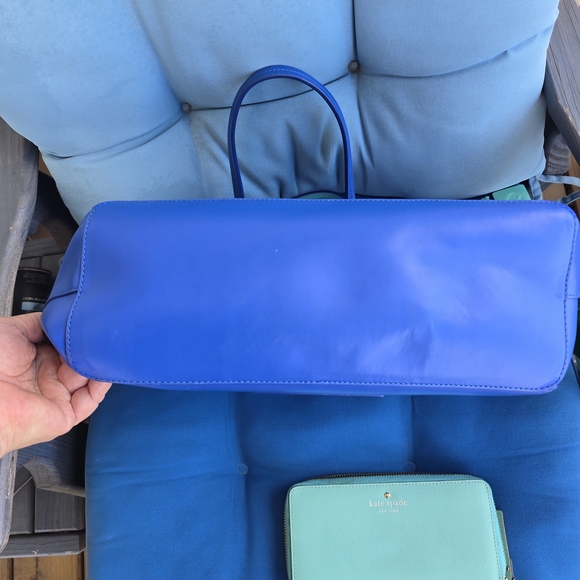 Kate Spade Limited Edition  Royal Blue and Mint Tote w/Wallet to Match - Picture 12 of 16